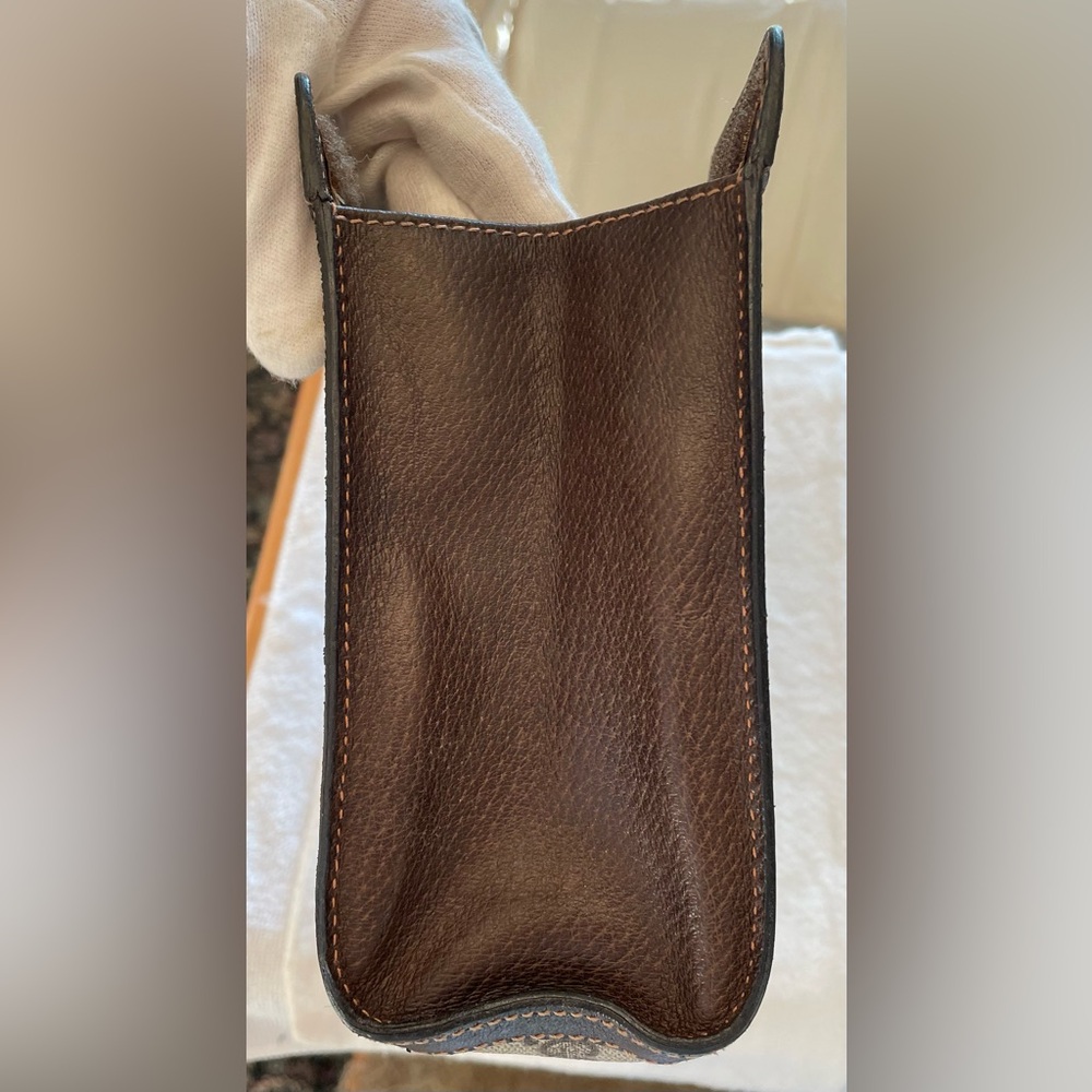Gucci Beautiful Authentic Vintage Tan Monogram Clutch/Makeup Bag fr Gucci Parfum - Picture 12 of 15